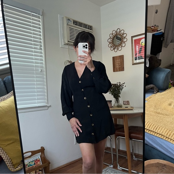 & OTHER STORIES Button Up Mini A Line Dress Size 0 - Picture 2 of 7